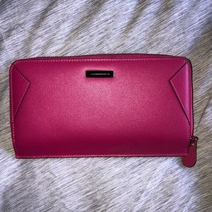 Hot pink zip wallet